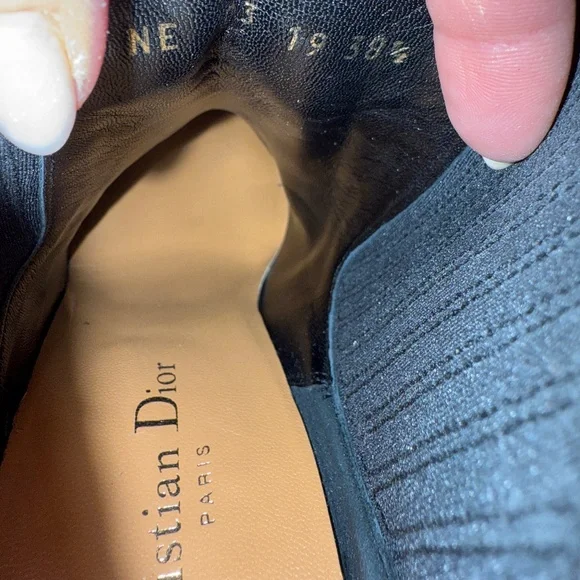 Christian Dior Tortoise Shell Wedge Ankle Boots – Size 38.5 Shoes